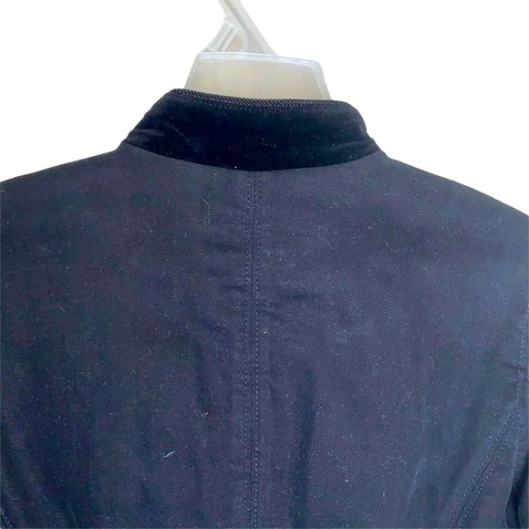 Ralph Lauren Black Victorian Style Denim With Velvet Jacket Size Xtra Small - Picture 7 of 8